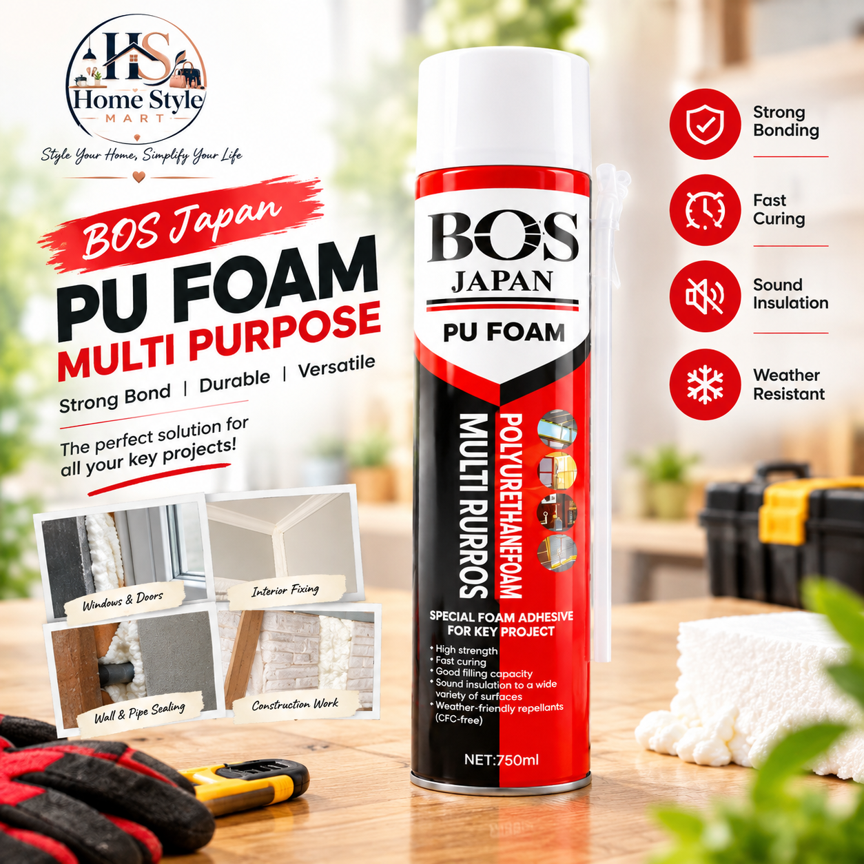 Multi Purpose PU Foam Spray 750ML