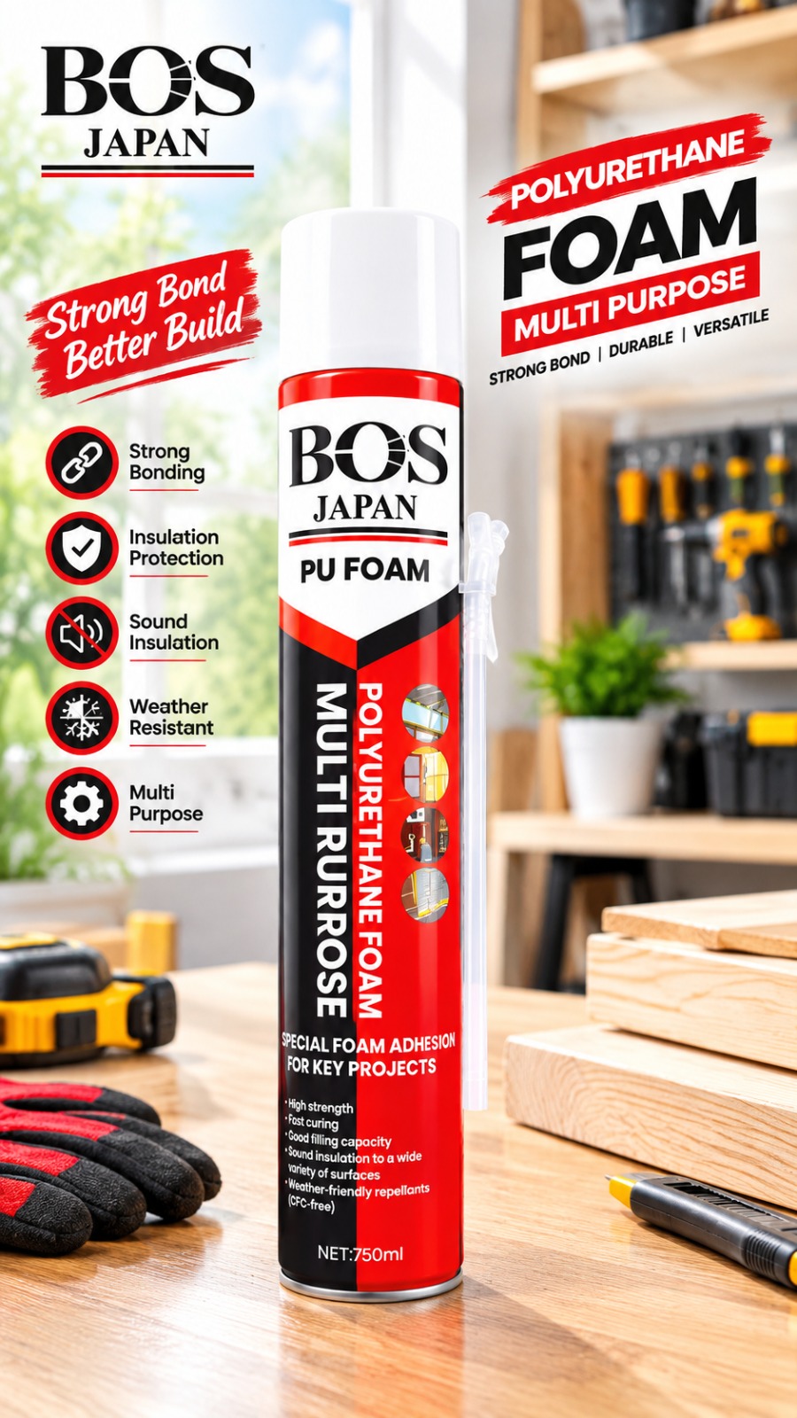 Multi Purpose PU Foam Spray 750ML