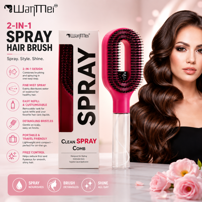 2-in-1 Spray Hair Brush